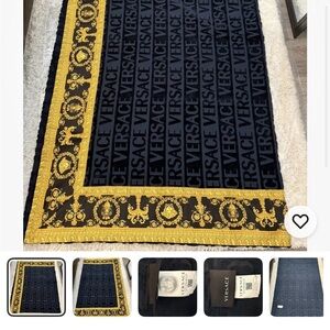 Versace Black and Gold Beach Towel